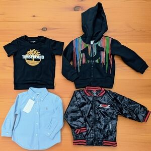 Boys Tops & Jackets 4 Piece Lot~Size 18 & 24Mo.~Ralph Lauren,True Religion,ENYCE